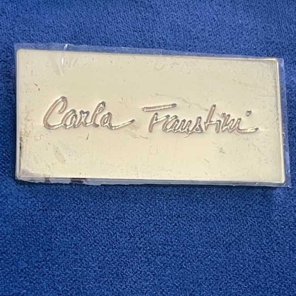 Navy Blue Shoulder Bag with Structured Design and Gold Accents - Picture 2 of 16